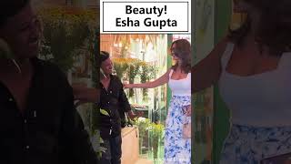 Esha Gupta Spotted Actress Turns Heads with Her Chic Ensemble Video [upl. by Epolulot]