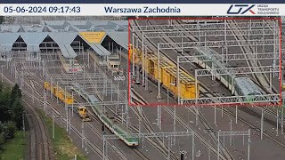 Warszawa Skierowanie pociągu na zły tor 5 czerwca 2024  WERSJA REŻYSERSKA BEZ CIĘĆ [upl. by Meghann]