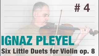 Ignaz Pleyel  Violin Duet Op 8 no 4  Allegro  Play Along [upl. by Raimes]