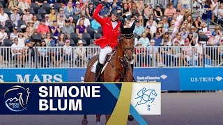 Simone Blum becomes FIRST ever female World Jumping Champion at FEI World Equestrian Games 2018 [upl. by Corrie]