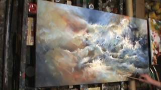 painting TURMOIL Modern contemporary art Mix Lang How to DEMO [upl. by Zsa]