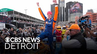 Scott Dixon wins record 4th Detroit Grand Prix in cautionfilled race [upl. by Kirtap]