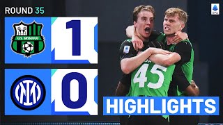 SASSUOLOINTER 10  HIGHLIGHTS  Sassuolo shock newlycrowned champions  Serie A 202324 [upl. by Draneb]