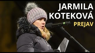 Jarmila Koteková  prejav na protivládnom proteste 1112024  Aktualitysk [upl. by Ellenahs]