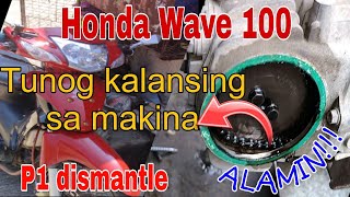 Honda Wave 100 Tunog Kalansing sa Cylinder head at Paano Ito Ayusin p1 Dismantle Alamin [upl. by Galliett]