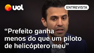 Pablo Marçal diz que salário de prefeito é irrelevante Meu piloto de helicóptero ganha mais [upl. by Duester]