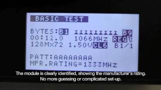 Test DDR4 DDR3 and DDR2 memory in seconds with RAMCHECK LX [upl. by Ormond]