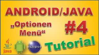 Android Apps programmieren 4  Optionen Menü German Deutsch HD [upl. by Nonnaer]