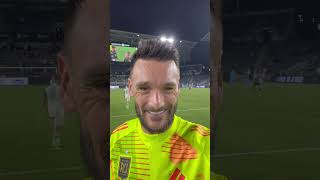 🗣️ Happy for my first assist  Hugo Lloris with an assist and clean sheet LAFC Lloris HugoLloris [upl. by Ayerf]