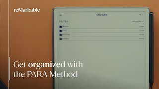 How to use the PARA Method on reMarkable  Using reMarkable [upl. by Nylekoorb52]