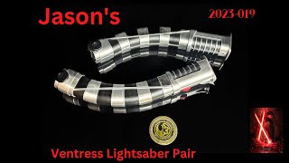 Jasons quotSister Wenquot Ventress Neopixel Lightsaber Pair with Proffies [upl. by Annehs]