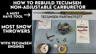 How to Rebuild a Tecumseh Carburetor [upl. by Thoma]