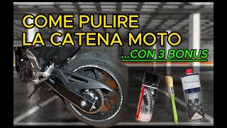 COME PULIRE E INGRASSARE LA CATENA MOTO  3 BONUS 4k [upl. by Garth]