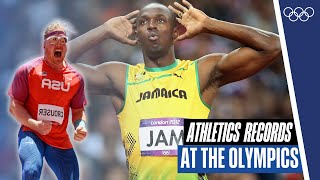 🤩 Legendary Performances 🔥 EVERY Athletics Mens Olympic Record [upl. by Levins520]