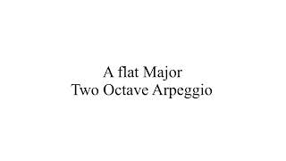 A flat Major  Two Octave Arpeggio  RCM5 [upl. by Attesor]