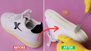 How to Remove Yellow Stains from White Shoes Sole [upl. by Stetson805]