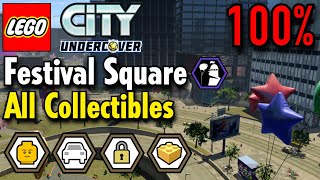 LEGO City Undercover  Festival Square 100 Guide All Collectibles Free Roam Gameplay [upl. by Atila871]