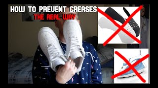 How To Prevent Creases On Your Shoes For FREE No Crease shield or iron needed AF1 edition [upl. by Benoit]