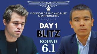 Magnus Carlsen vs Shamsiddin Vokhidov  World Blitz Championship 2023  Round 61 [upl. by Wesa]