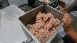 Pre making the sausage stuffing for tomorrow sausage making Yummy pork sausages coming [upl. by Nroht]