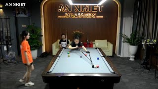 Billiards pool 9 ball Mạnh Xoăn vs Đỗ Thế Kiên Kiên Pháp race to 14 [upl. by Modesta266]