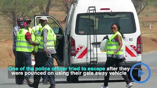 Three traffic cops arrested taking bribes from motorists [upl. by Ahseid]