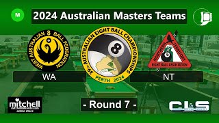 WA v NT Masters Teams Rnd 7  2024 AEBF Nationals [upl. by Even666]