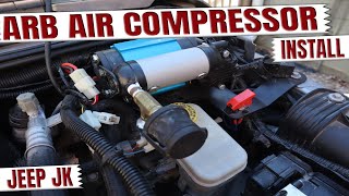 ARB Air Compressor under hood install Jeep JK [upl. by Eussoj]