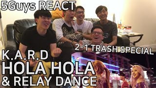 TRASH FANBOYS KARD  HOLA HOLA 5Guys MV REACT [upl. by Wade]