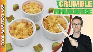 ✅ MON CRUMBLE A LA RHUBARBE  Recette simple et rapide [upl. by Nosrettap]