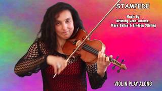 Stampede  Alexander Jean Ft Lindsey Stirling  Violin Play Along [upl. by Omland]