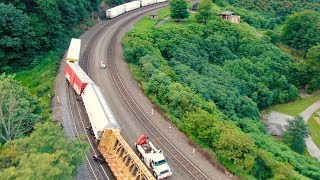 Train Derailment On Horseshoe Curve In Altoona PA TWICE July 26 2019 [upl. by Gilmore]