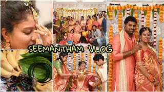 TRADITIONAL SEEMANTHAM FUNCTION  INDIAN BABY SHOWER  SIMPLE SEEMANTHAM  MADHUSHIKA VLOGS [upl. by Dart41]