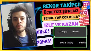 1 DAKİKADA 500000 TAKİPÇİ HİLESİ  ÜCRETSİZ ŞİFRESİZ İNSTAGRAM TAKİPÇİ HİLESİ 2024 [upl. by Assilac]