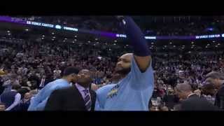 Vince Carter gets tearful during Toronto Raptors video tribute  Grizzlies at Raptors [upl. by Notsej]