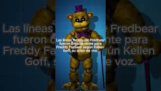 DATOS DE FREDBEAR darleth datoscuriosos fnaf [upl. by Aneekan]