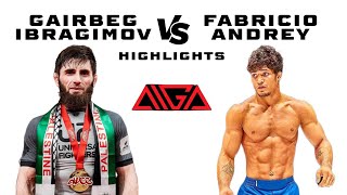 Gairbeg Ibragimov VS Fabricio Andrey Highlights AIGA [upl. by Neemsay468]