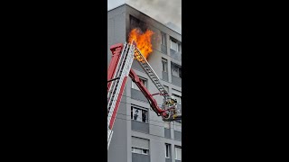 INCENDIE A LA CHAUXDEFONDS [upl. by Aikahc]