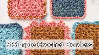 FAST and EASY Crochet Borders for Beginners  Crochet Edging for Blankets Tutorial [upl. by Ruella]