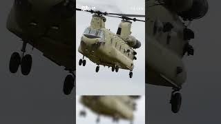 US CH47 Chinook Helicopter During Exercise in Germany [upl. by Vaientina]