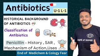 Antibiotics  Historical background of Antibiotics  Beta lactam antibiotic  penicillin [upl. by Harned141]