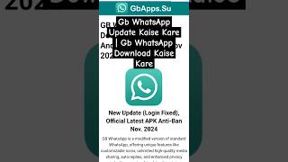 Gb WhatsApp Update Kaise Kare  Gb WhatsApp Download Kaise Kare  Update Gb WhatsApp  viralshort [upl. by Artima]