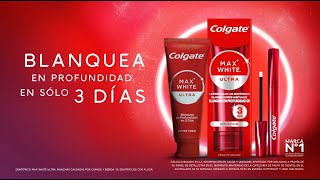 Dentífrico Blanqueador Max White Ultra  Colgate [upl. by Ashwin601]