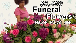 Funeral Flower Arrangement Tutorial  Casket Spray Baskets and Standing Flower Sprays [upl. by Alon231]