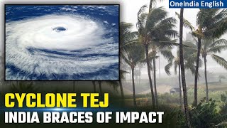 Cyclone Tej Develops in Arabian Sea IMD Issues Alerts  Tej Cyclone in India Update  Oneindia News [upl. by Asiole971]