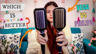 How to Choose the Best Hair Straightener Brush for Your Hair Type  VEGA Litstyle L1 vs Philips [upl. by Felicle]