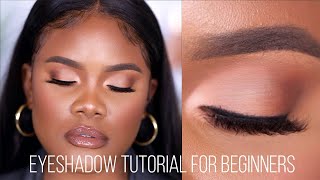 EYESHADOW TUTORIAL FOR BEGINNERS Very Detailed [upl. by Pelagias]