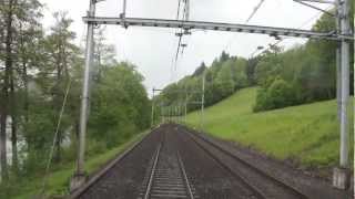 Lokführerstandsfahrt Rotkreuz  Luzern [upl. by Annoeik]