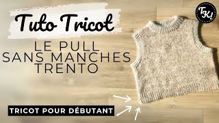 Apprenez à tricoter le pull sans manches Trento de Terrifiknits  accessible débutants [upl. by Durwood836]