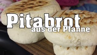 Pitabrot aus der Pfanne I Pfannenbrot I schnell gemacht vegan [upl. by Oiramal]